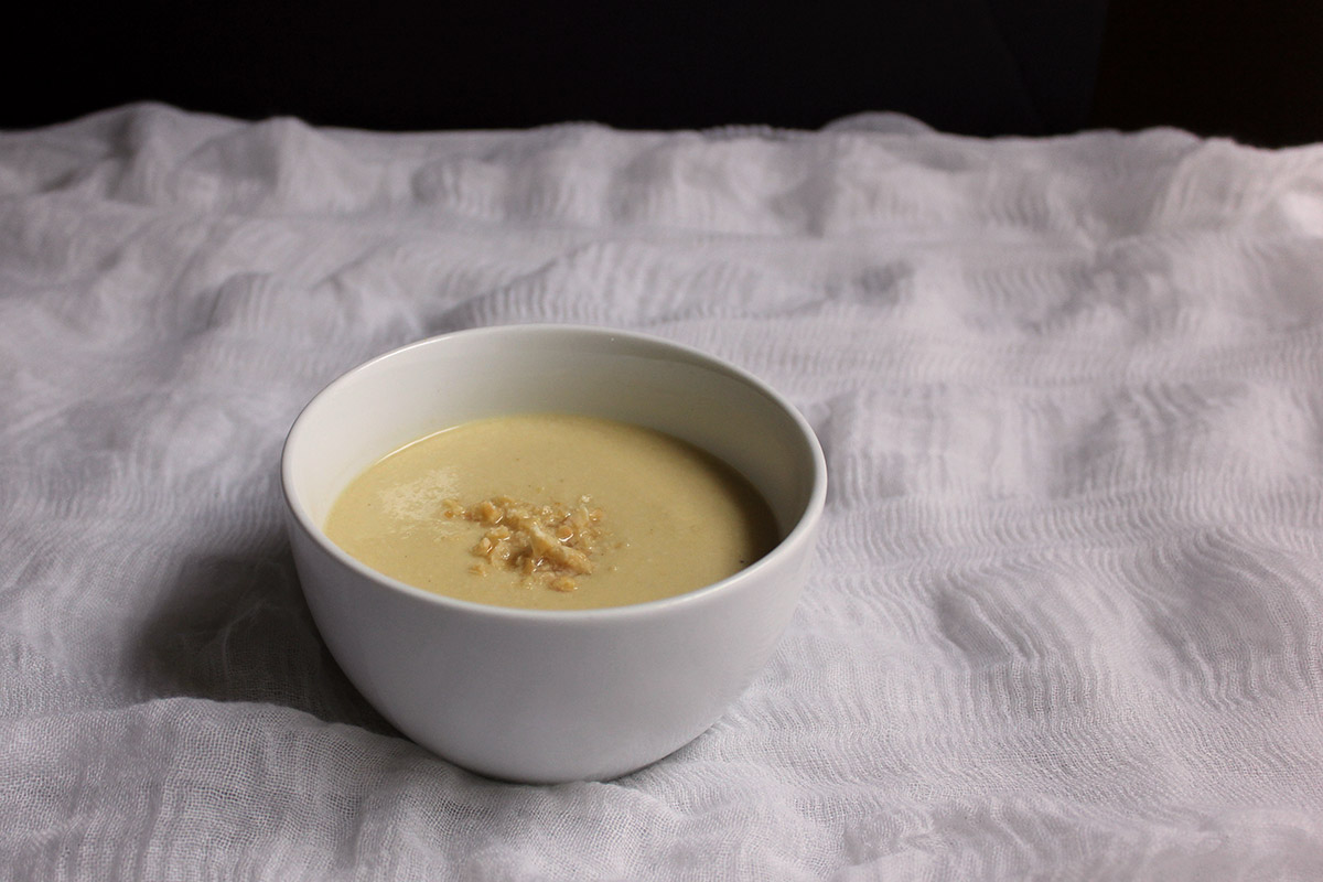Winter White Parsnip and Hazelnut Soup