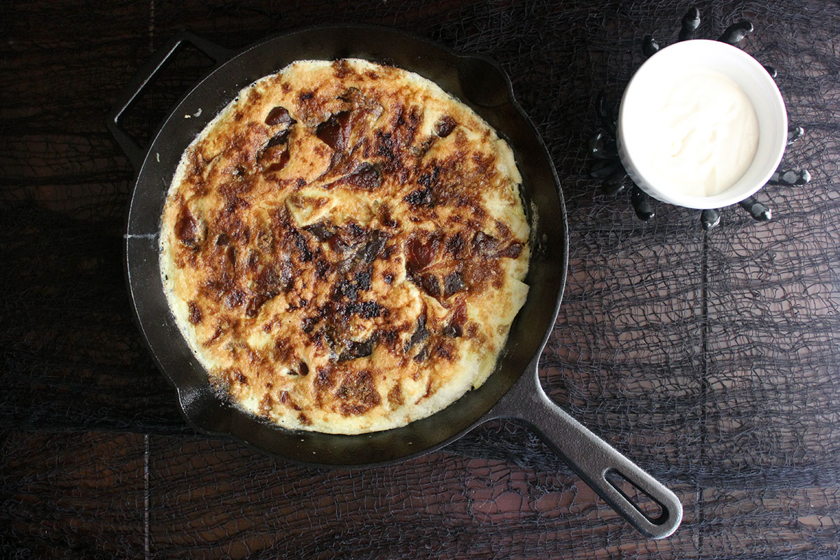Apple Tansey with Goat Cheese Cream