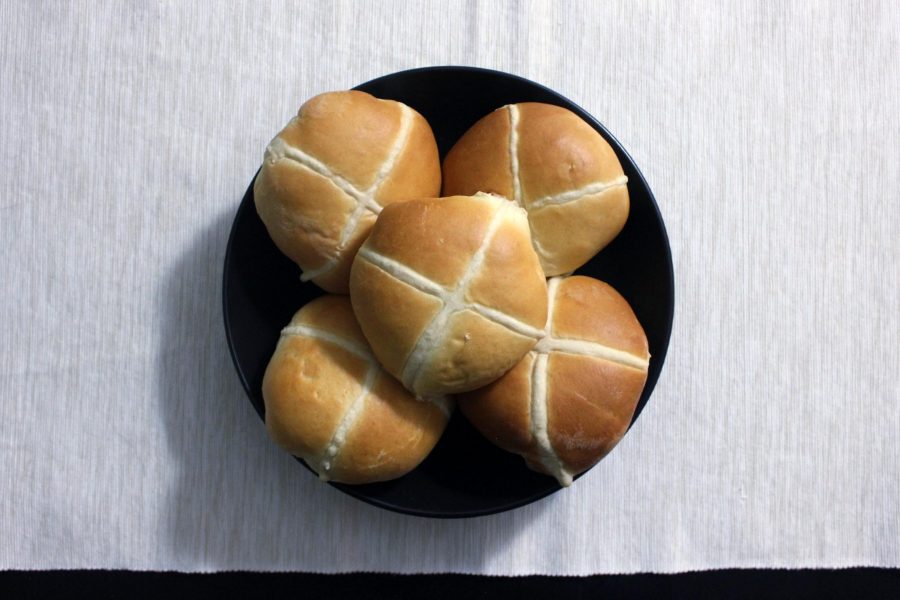Cabbage-Stuffed Hot Cross Buns